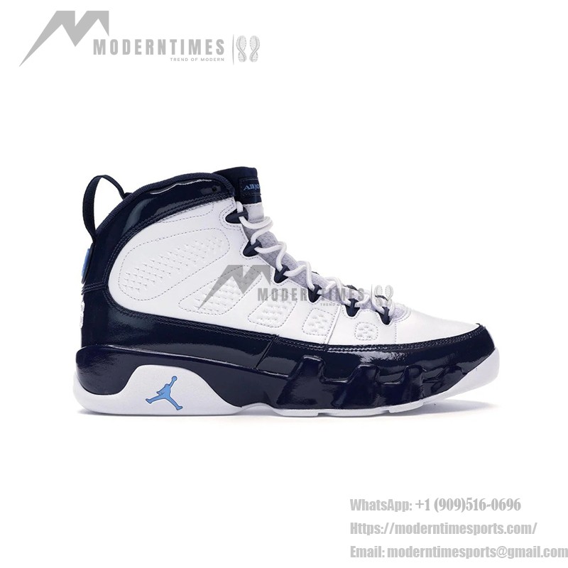 Air Jordan 9 Retro "Pearl Blue" White and Pearl Blue Basketball Sneakers