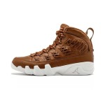 Air Jordan 9 Retro Pinnacle "Baseball Glove" 高級感のあるブラウンレザーバスケットボールスニーカー