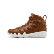 Air Jordan 9 Retro Pinnacle "Baseball Glove" AH6233-903 - Premium Brown Leather Basketball Sneakers