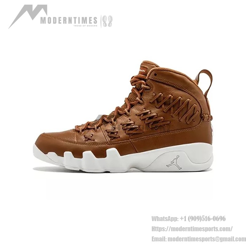 Air Jordan 9 Retro Pinnacle "Baseball Glove" 高級感のあるブラウンレザーバスケットボールスニーカー