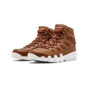 Air Jordan 9 Retro Pinnacle "Baseball Glove" AH6233-903 - Premium Brown Leather Basketball Sneakers