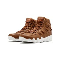 Air Jordan 9 Retro Pinnacle "ベースボールグローブ" AH6233-903 - 高級感のあるブラウンレザーバスケットボールスニーカー