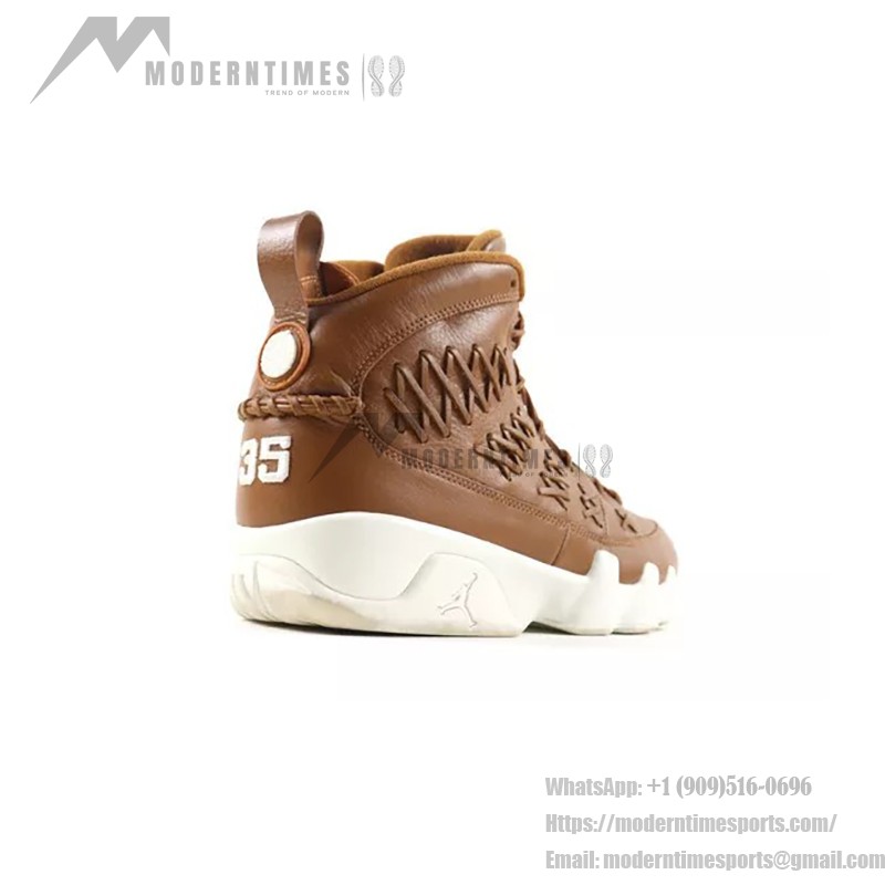 Air Jordan 9 Retro Pinnacle "Baseball Glove" Hochwertige Braunleder Basketballschuhe