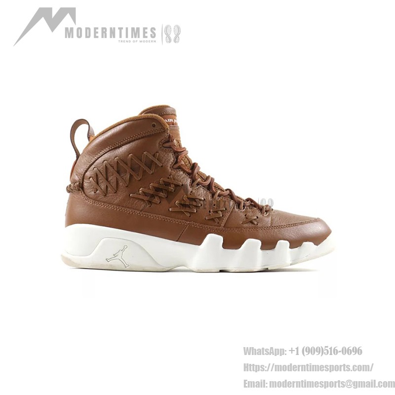 Air Jordan 9 Retro Pinnacle "Baseball Glove" Hochwertige Braunleder Basketballschuhe