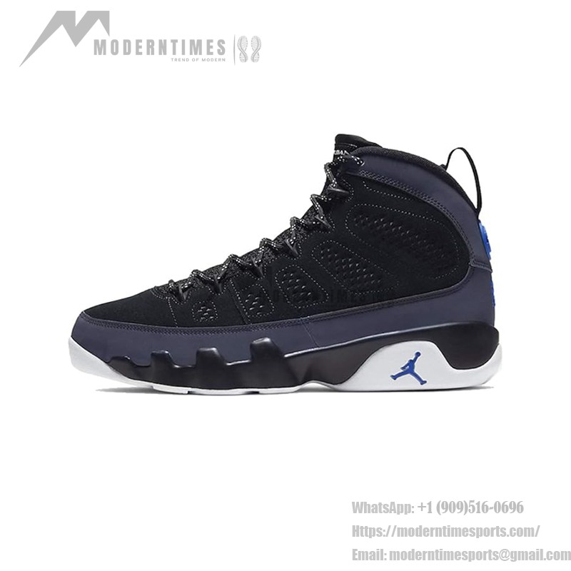 Air Jordan 9 Retro "Racer Blue" Black and Blue High-Top Basketball Sneakers