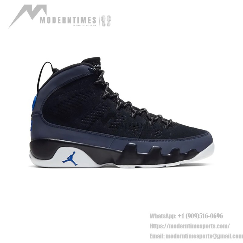 Air Jordan 9 Retro "Racer Blue" Schwarze und Blaue High-Top Basketballschuhe