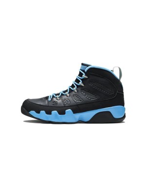 Air Jordan 9 Retro "Slim Jenkins" 302370-045 - Schwarze und Hellblaue High-Top Basketballschuhe