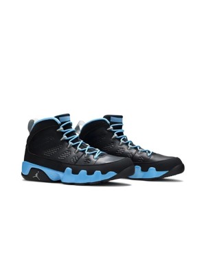 Air Jordan 9 Retro "Slim Jenkins" 302370-045 - Black and Light Blue High-Top Basketball Sneakers