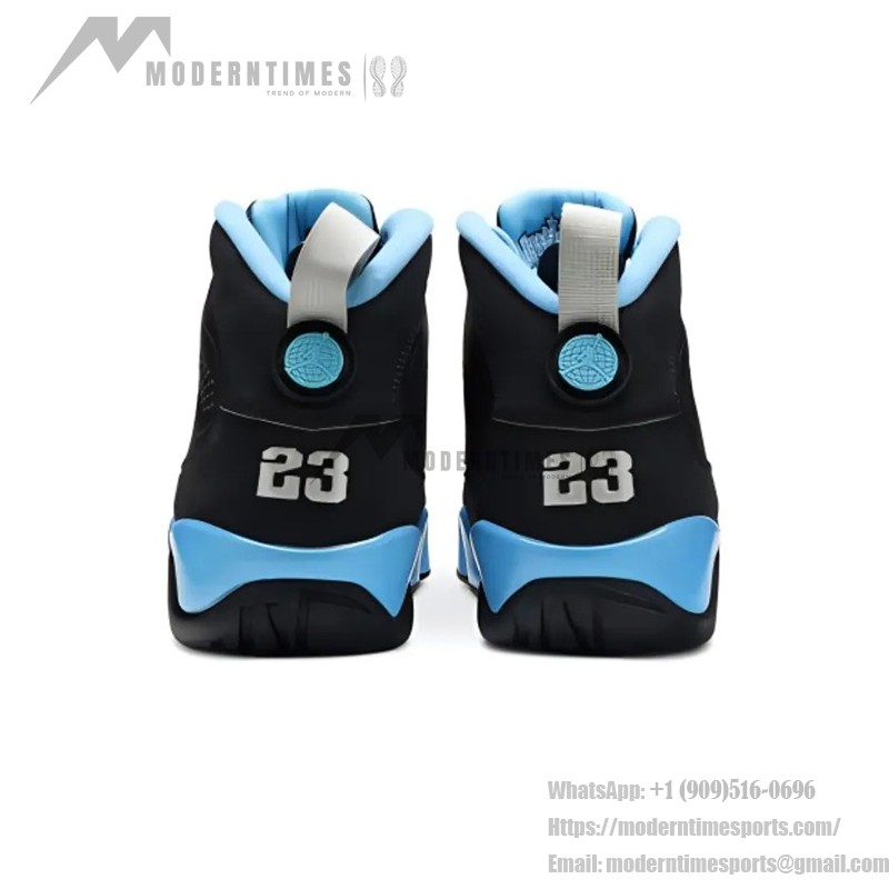 Air Jordan 9 Retro "Slim Jenkins" Black and Light Blue High-Top Basketball Sneakers