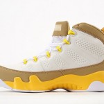 Air Jordan 9 Retro "White Yellow Brown" Classic Basketball Sneakers