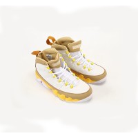 Air Jordan 9 Retro "White Yellow Brown" CT8019-600 - Classic White, Brown, and Yellow Basketball Sneakers