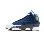 Air Jordan 13 Retro 414571-404 - "Flint" Classic Basketball Sneakers in Grey, White, and Blue