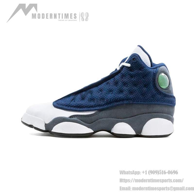 Air Jordan 13 Retro 414571-404 in Flint colorway - Grey, White, and Blue