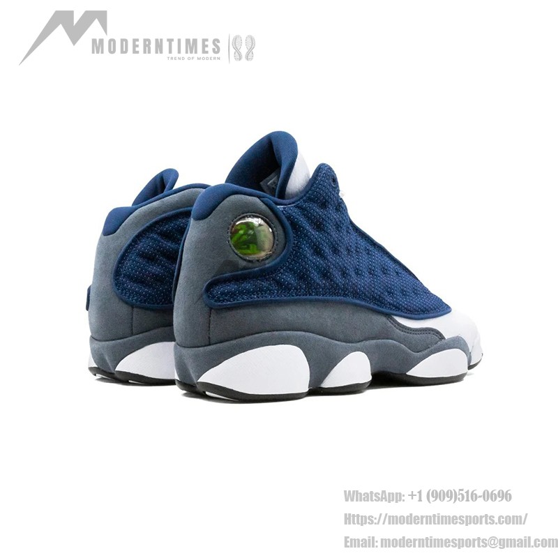 Air Jordan 13 Retro 414571-404 in Flint colorway - Grey, White, and Blue