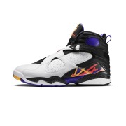 Air Jordan 8 Retro "Three-Peat" 305381-142 - Classic White, Black, and Gold Basketball Sneakers