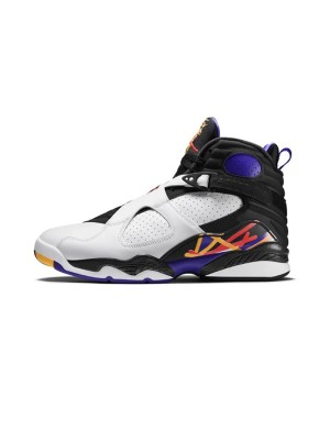 Air Jordan 8 Retro "Three-Peat" 305381-142 - Classic White, Black, and Gold Basketball Sneakers