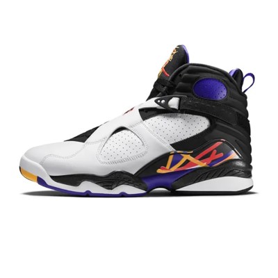 Air Jordan 8 Retro "Three-Peat" 305381-142 - Classic White, Black, and Gold Basketball Sneakers