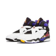 Air Jordan 8 Retro "Three-Peat" 305381-142 - Classic White, Black, and Gold Basketball Sneakers