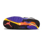 Air Jordan 8 Retro "Three-Peat" White, Black, Purple, and Gold Sneakers