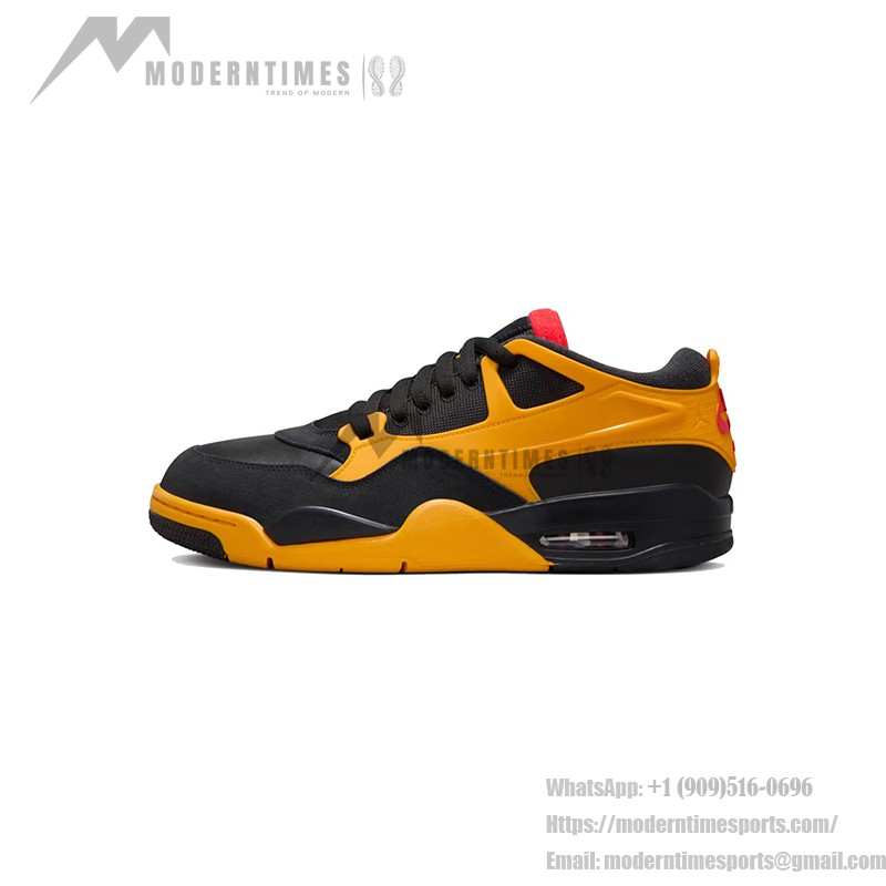 Air Jordan 4 "Bruce Lee" Black and Yellow Basketball Sneakers