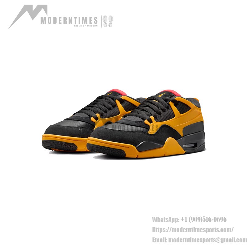 Air Jordan 4 "Bruce Lee" Black and Yellow Basketball Sneakers