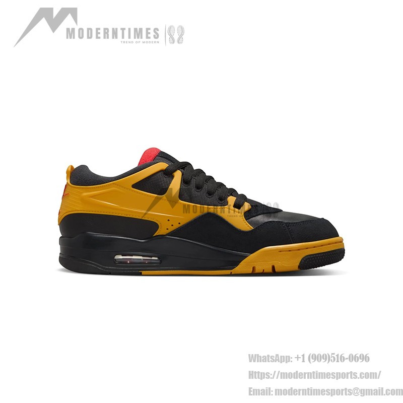 Air Jordan 4 "Bruce Lee" Black and Yellow Basketball Sneakers