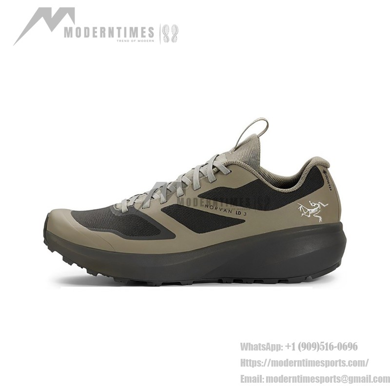 Arc'teryx Norvan LD 3 Men’s Trail Running Shoes – Black Green Gore-Tex Arc'teryx Norvan LD 3 trail running shoes black green for men with Gore-Tex and Vibram sole