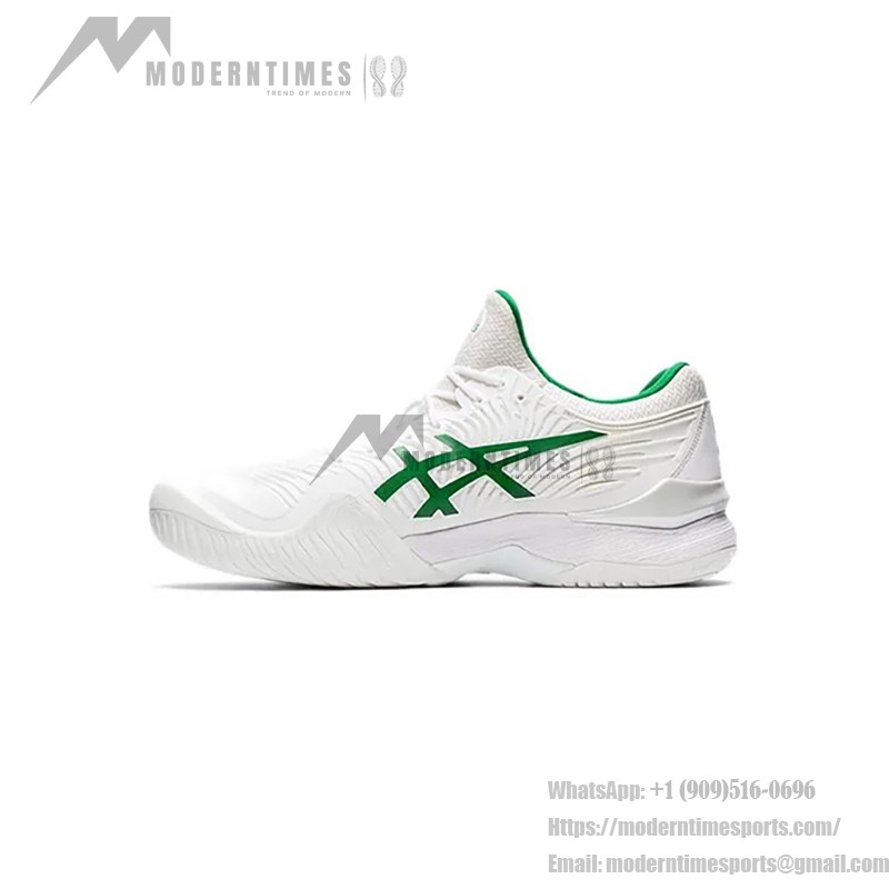 ASICS Court FF Novak Tennis Shoes White Green Classic Design 1041A089-100