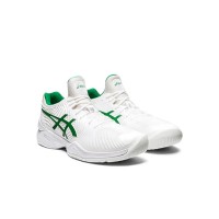 ASICS Court FF 1041A089-100 Novak Tennis Shoes High Performance White Green Classic Design Stability Comfort