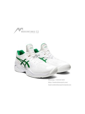 ASICS Court FF 1041A089-100 Novak Tennis Shoes High Performance White Green Classic Design Stability Comfort