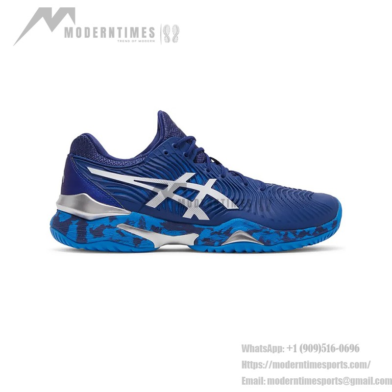 ASICS Court FF Novak テニスシューズ ブルーカモデザイン 1041A089-403