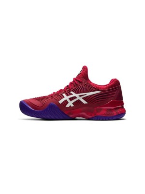 ASICS Court FF 1041A089-605 Novak テニスシューズ 高性能 クランベリーレッドデザイン 安定 快適