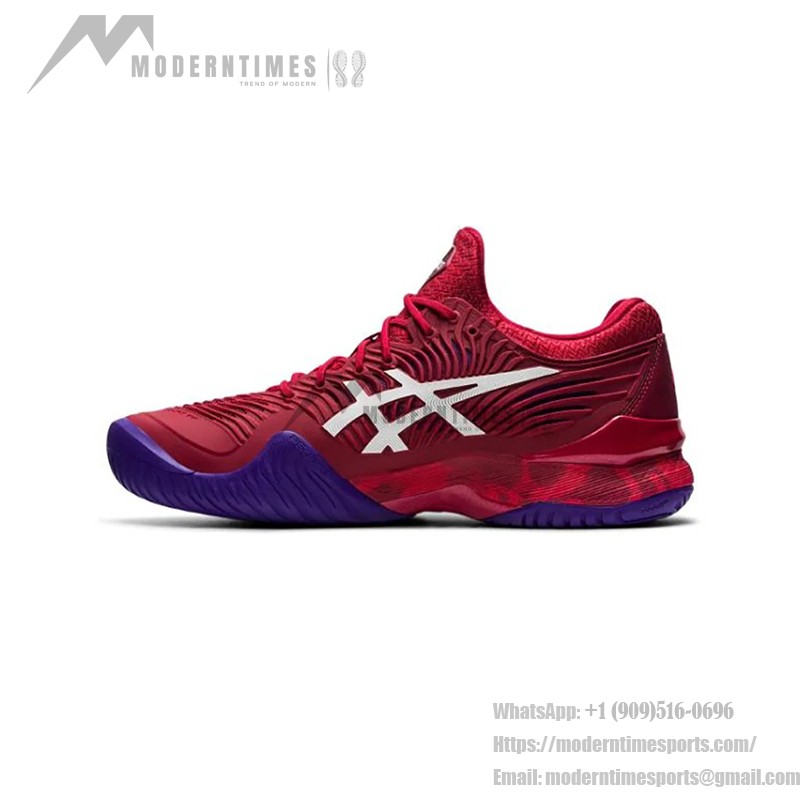 ASICS Court FF Novak Tennis Shoes Cranberry Red Design 1041A089-605