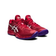 ASICS Court FF 1041A089-605 Novak テニスシューズ 高性能 クランベリーレッドデザイン 安定 快適