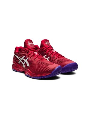 ASICS Court FF 1041A089-605 Novak テニスシューズ 高性能 クランベリーレッドデザイン 安定 快適