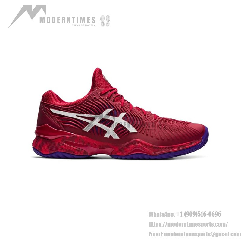 ASICS Court FF Novak Tennis Shoes Cranberry Red Design 1041A089-605