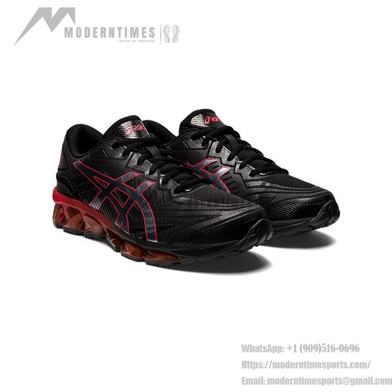 ASICS Gel-Quantum 360 7 1201A481-004 Black Red Full-GEL Cushioning Running Shoes