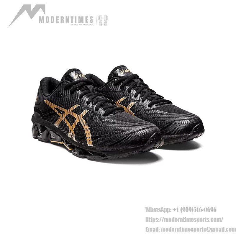 ASICS Gel-Quantum 360 7 1201A481-002 Black Gold Full-GEL Cushioning Running Shoes