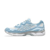 Asics Gel-NYC Cream Arctic Sky 1203A383-107 – Retro Running Sneakers with Mesh & Suede Upper