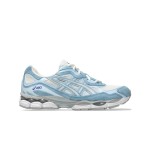 Asics Gel-NYC Cream Arctic Sky – Mesh & Suede Running Shoe Asics Gel-NYC Cream Arctic Sky 1203A383-107 Sneaker Side View