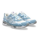 Asics Gel-NYC Cream Arctic Sky – Mesh & Suede Running Shoe Asics Gel-NYC Cream Arctic Sky 1203A383-107 Sneaker Side View