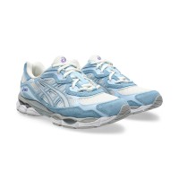 Asics Gel-NYC Cream Arctic Sky 1203A383-107 – Retro Running Sneakers with Mesh & Suede Upper