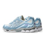 Asics Gel-NYC Cream Arctic Sky – Mesh & Suede Running Shoe Asics Gel-NYC Cream Arctic Sky 1203A383-107 Sneaker Side View