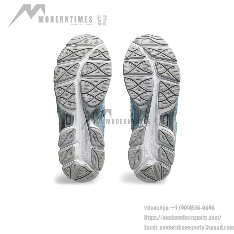 Asics Gel-NYC Cream Arctic Sky – Mesh & Suede Running Shoe Asics Gel-NYC Cream Arctic Sky 1203A383-107 Sneaker Side View