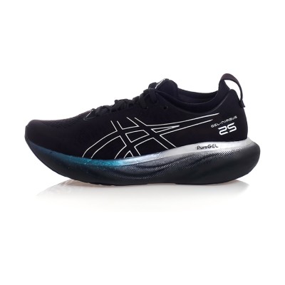 ASICS Gel-Nimbus 25 1012B435-001 Men's Running Shoes - High Performance Lightweight Cushioning Design in Black, White, and Blue