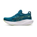 ASICS Gel-Nimbus 25 1012B356-401 Men's Running Shoes in Teal Blue and Light Yellow