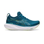 ASICS Gel-Nimbus 25 1012B356-401 メンズランニングシューズ（ティールブルーとライトイエロー）