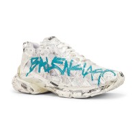 Balenciaga Runner Kith Four.Color 7.0 - Distressed Futuristic Sneakers with Bold Graffiti Design for Street Style