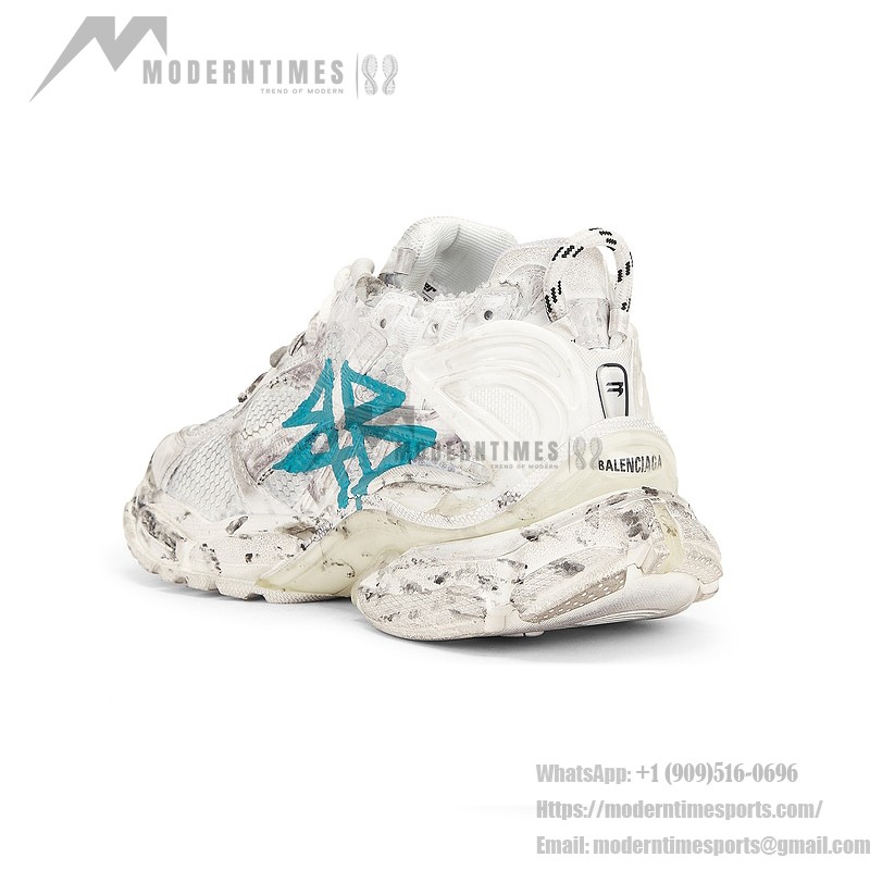 Balenciaga Runner Kith Four.Color 7.0 - Distressed Sneakers with Graffiti Design for Street Style