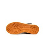 BAPE STA Low Grey & Orange Sneakers with vibrant orange star logo